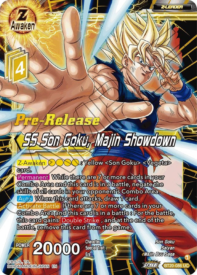 SS Son Goku, Majin Showdown (BT20-086) [Power Absorbed Prerelease Promos] | Good Games Adelaide SA