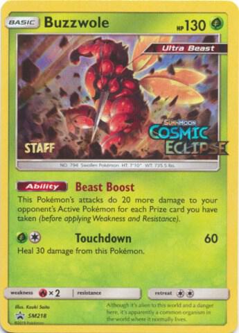 Buzzwole Prerelease Staff SM218 (SM Promos)  - Holofoil | Good Games Adelaide SA