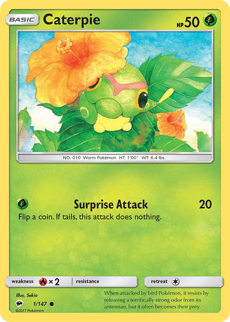 Caterpie (1/147) [Sun & Moon: Burning Shadows] | Good Games Adelaide SA