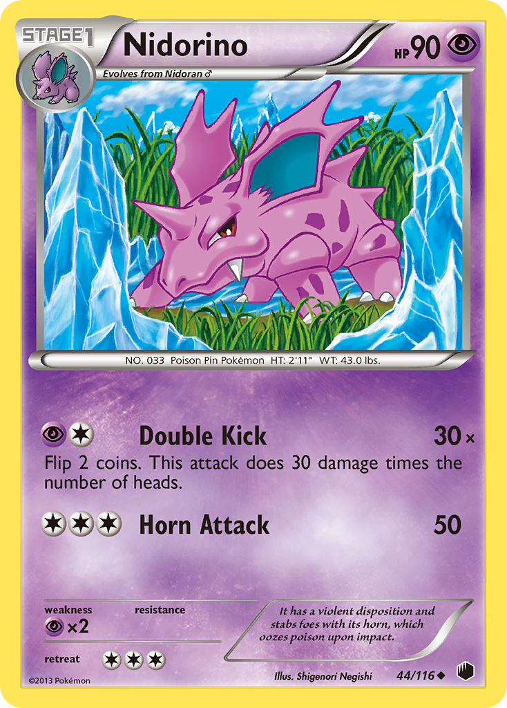 Nidorino (44/116) [Black & White: Plasma Freeze] | Good Games Adelaide SA