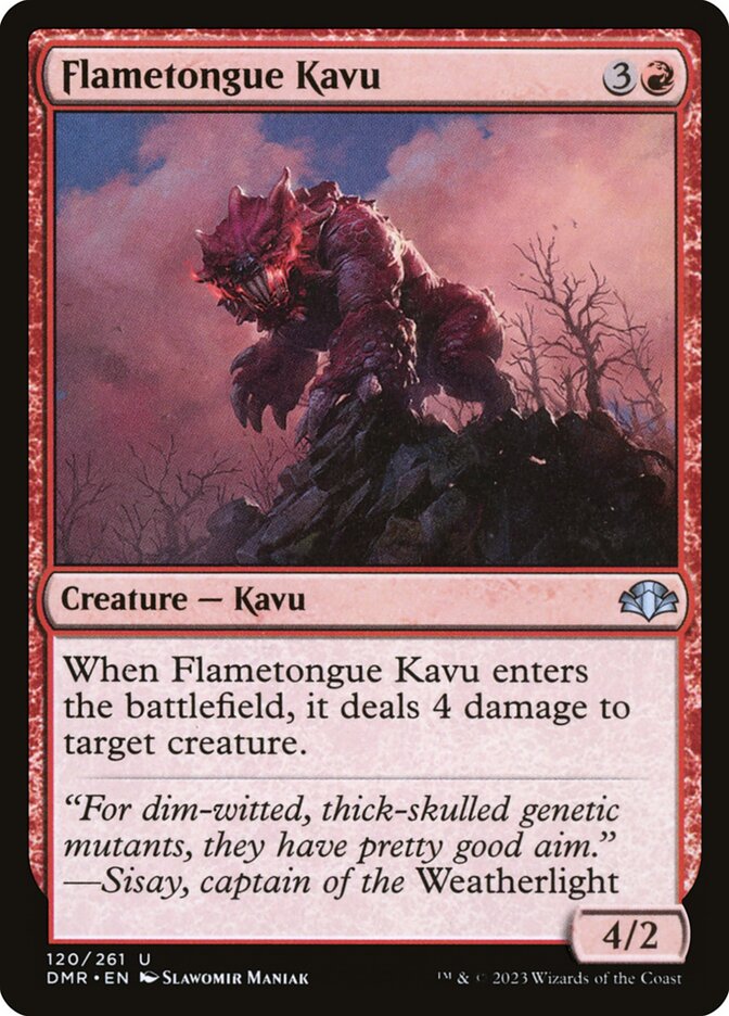 Flametongue Kavu 120 (Dominaria Remastered)  | Good Games Adelaide SA