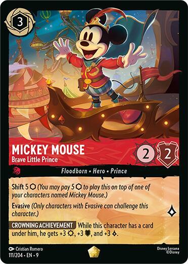 Mickey Mouse Brave Little Prince 111/204 (Fabled)  | Good Games Adelaide SA