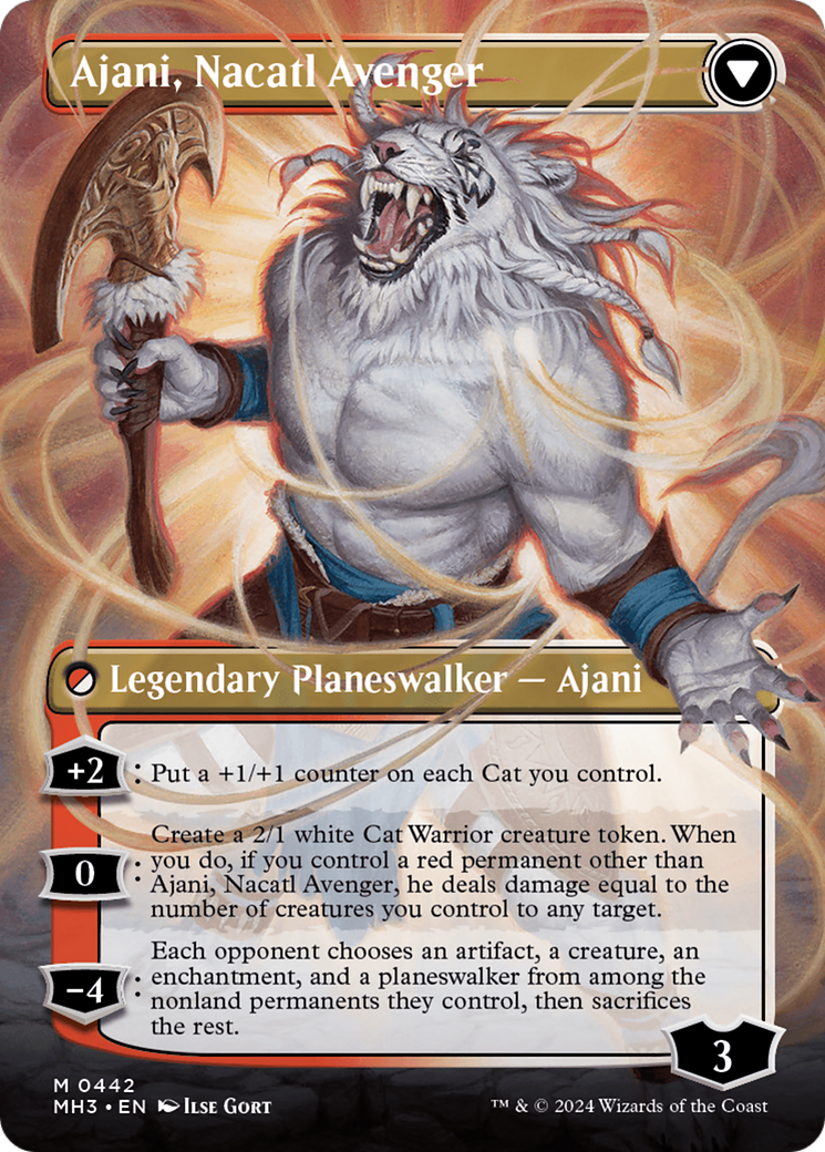 Ajani, Nacatl Pariah // Ajani, Nacatl Avenger (Borderless) [Modern Horizons 3] | Good Games Adelaide SA
