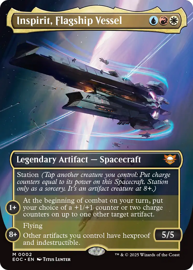 Inspirit, Flagship Vessel (Borderless) [Edge of Eternities Commander] | Good Games Adelaide SA