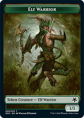 Dragon // Elf Warrior Double-Sided Token [Game Night: Free-for-All Tokens] | Good Games Adelaide SA