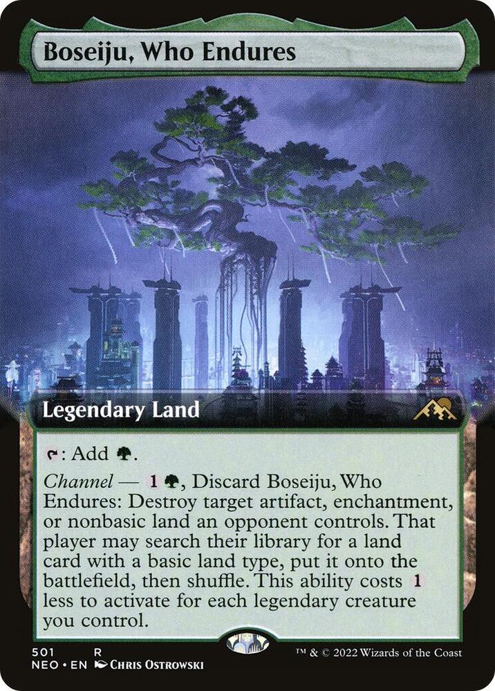 Boseiju, Who Endures 501 (Kamigawa: Neon Dynasty)  - Extended Art | Good Games Adelaide SA