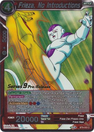Frieza, No Introductions (Universal Onslaught) [BT9-003] | Good Games Adelaide SA