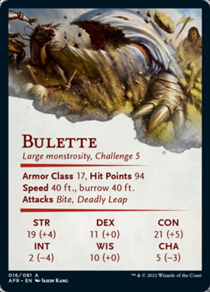 Bulette Art Card (Gold-Stamped Signature) [Dungeons & Dragons: Adventures in the Forgotten Realms Art Series] | Good Games Adelaide SA