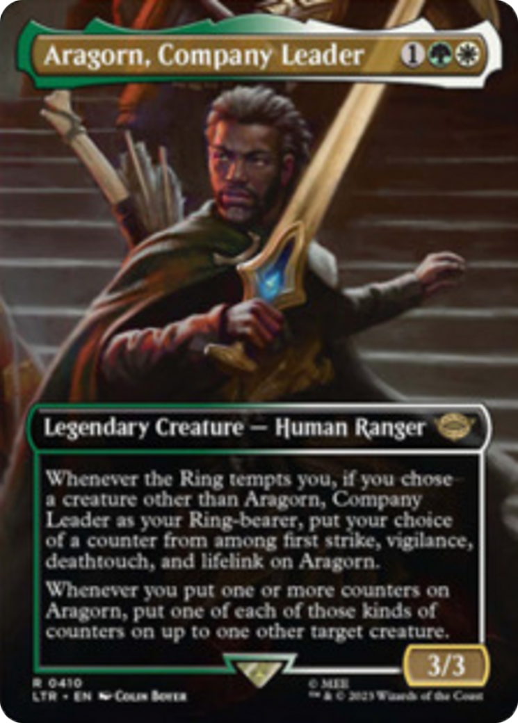 Aragorn, Company Leader (Borderless Alternate Art) [The Lord of the Rings: Tales of Middle-Earth] | Good Games Adelaide SA