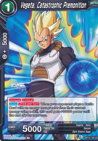 Vegeta, Catastrophic Premonition [BT12-132] | Good Games Adelaide SA