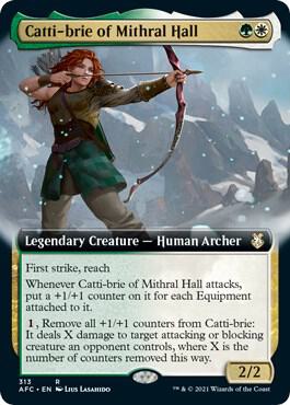 Catti brie of Mithral Hall Extended Art 313 (Commander: Adventures in the Forgotten Realms)  | Good Games Adelaide SA
