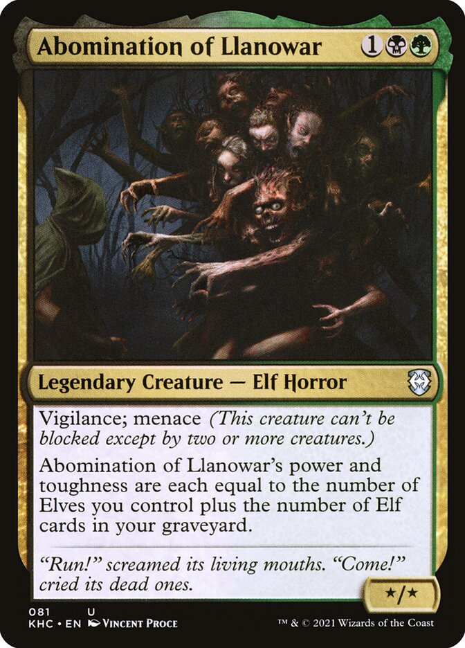 Abomination of Llanowar 81 (Commander: Kaldheim)  | Good Games Adelaide SA