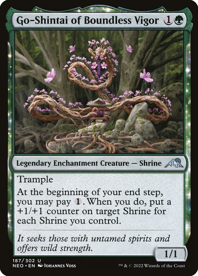 Go-Shintai of Boundless Vigor 187 (Kamigawa: Neon Dynasty)  - Foil | Good Games Adelaide SA