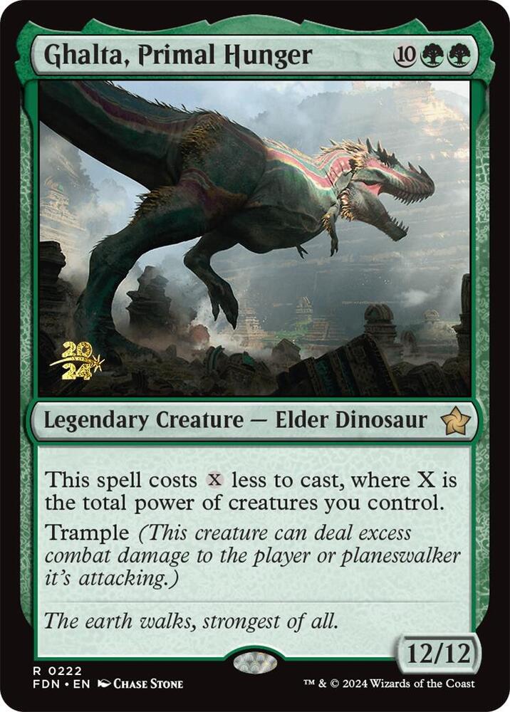 Ghalta Primal Hunger FDN 222 (Prerelease Cards)  - Foil | Good Games Adelaide SA