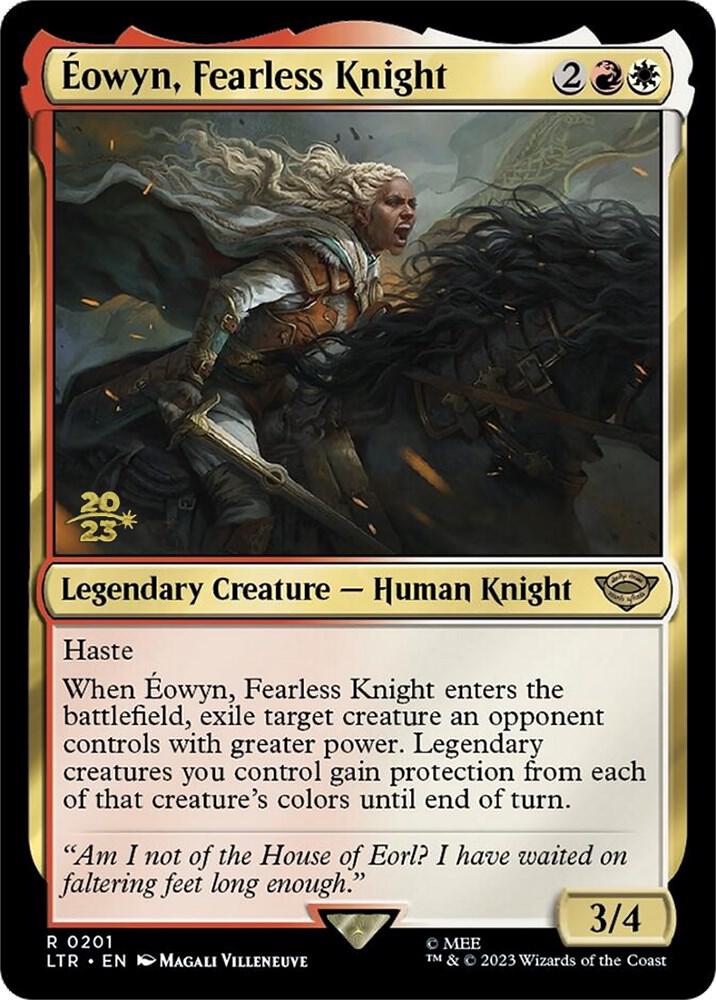 Eowyn Fearless Knight 201 (Prerelease Cards)  - Foil | Good Games Adelaide SA