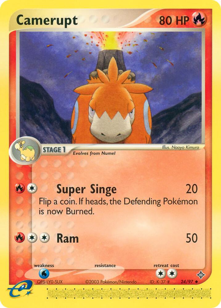 Camerupt 24/97 (Dragon)  - Reverse Holofoil | Good Games Adelaide SA