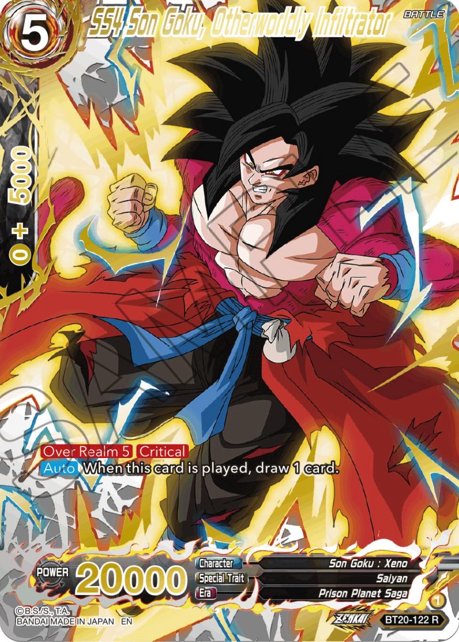 SS4 Son Goku, Otherworldly Infiltrator (Gold-Stamped) (BT20-122) [Power Absorbed] | Good Games Adelaide SA