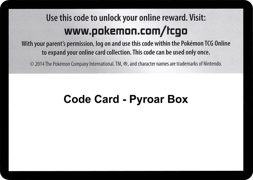 Code Card Pyroar Box  (XY - Flashfire)  | Good Games Adelaide SA