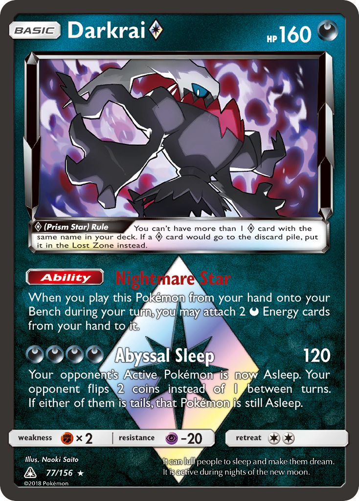 Darkrai (77/156) (Prism Star) [Sun & Moon: Ultra Prism] | Good Games Adelaide SA