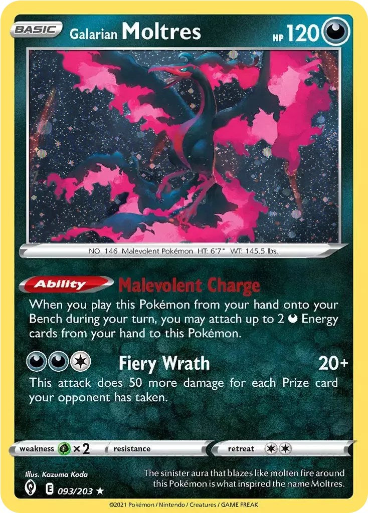 Galarian Moltres (093/203) (Cosmos Holo) [Sword & Shield: Evolving Skies] | Good Games Adelaide SA