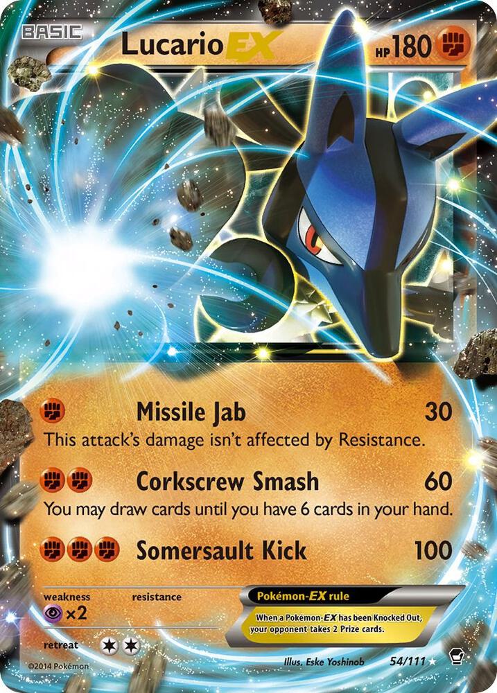 Lucario EX 54/111 (XY - Furious Fists)  - Holofoil | Good Games Adelaide SA