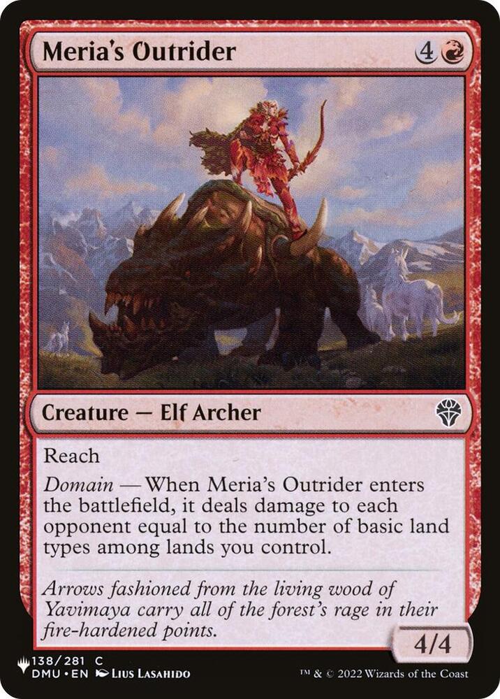 Merias Outrider 138/281 (The List Reprints)  | Good Games Adelaide SA
