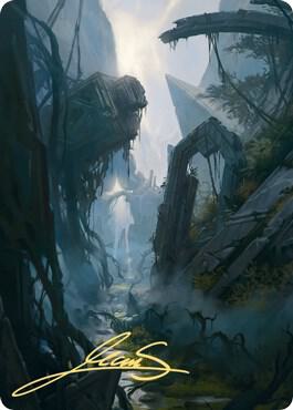 Swamp Art Card 14 81 Gold Stamped Signature 14 (Art Series: Zendikar Rising)  | Good Games Adelaide SA