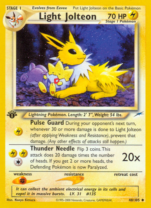 Light Jolteon (48/105) [Neo Destiny 1st Edition] | Good Games Adelaide SA