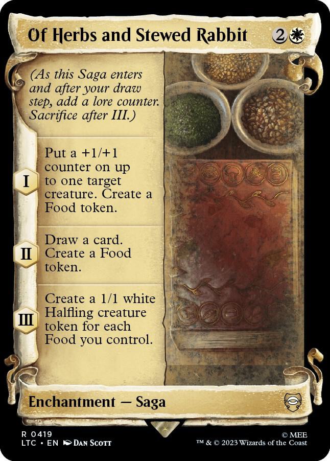 Of Herbs and Stewed Rabbit 419 (Commander: The Lord of the Rings: Tales of Middle-earth)  - Showcase Scroll | Good Games Adelaide SA