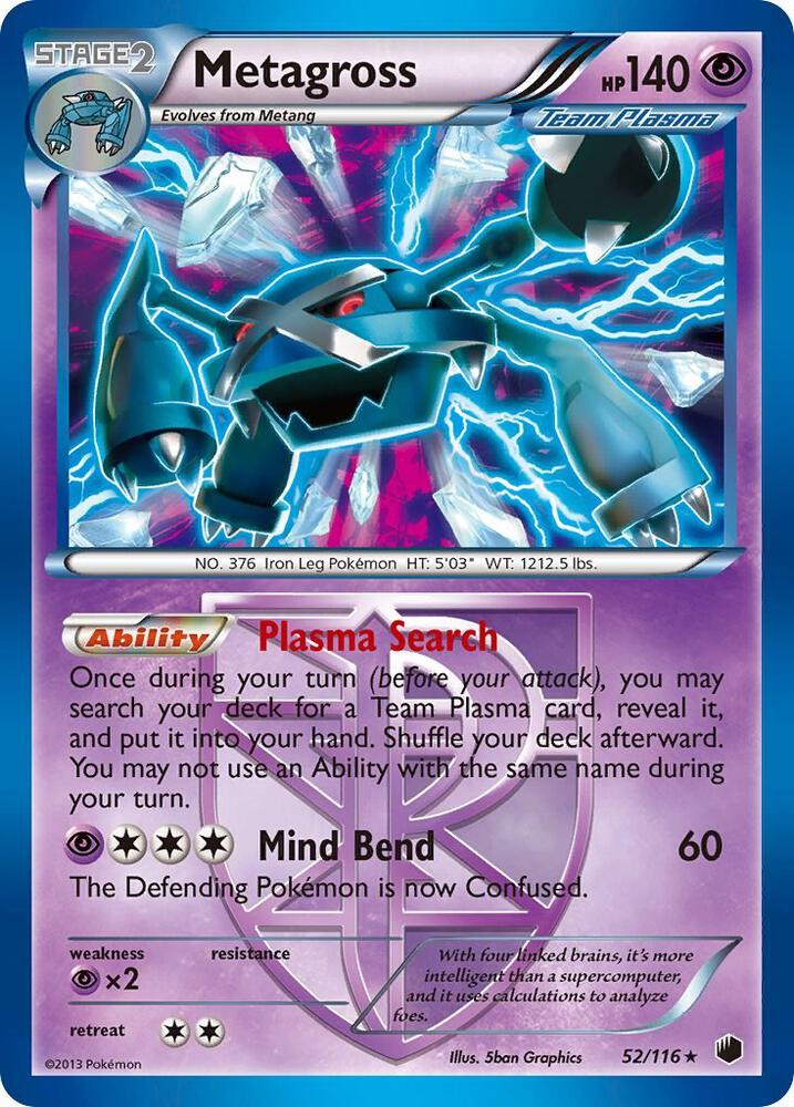 Metagross Team Plasma 52/116 (Plasma Freeze)  - Reverse Holofoil | Good Games Adelaide SA