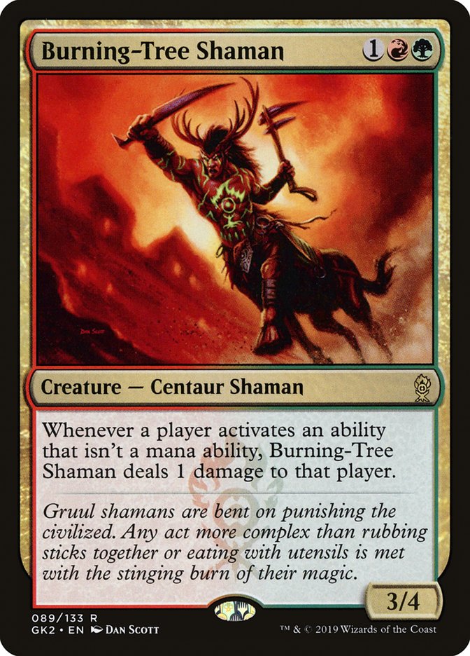 Burning-Tree Shaman [Ravnica Allegiance Guild Kit] | Good Games Adelaide SA