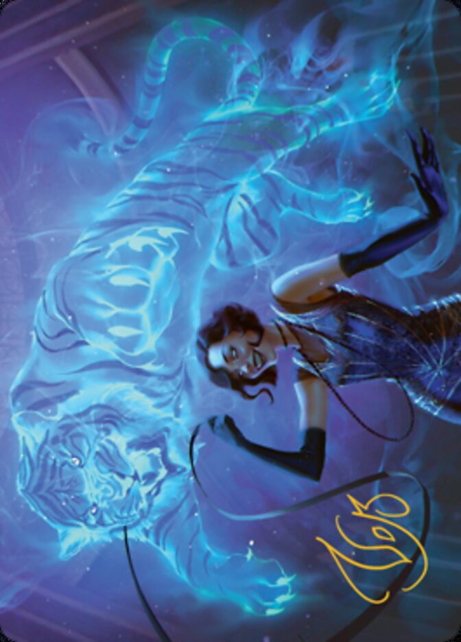 Extravagant Replication Art Card (Gold-Stamped Signature) [Streets of New Capenna Art Series] | Good Games Adelaide SA