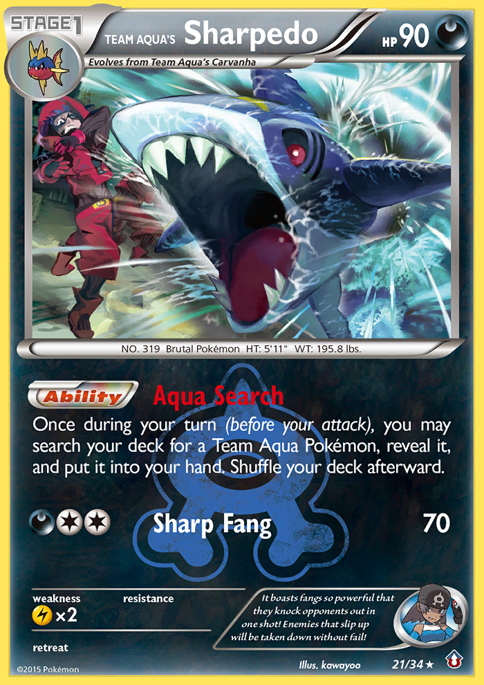 Team Aqua's Sharpedo (21/34) [XY: Double Crisis] | Good Games Adelaide SA