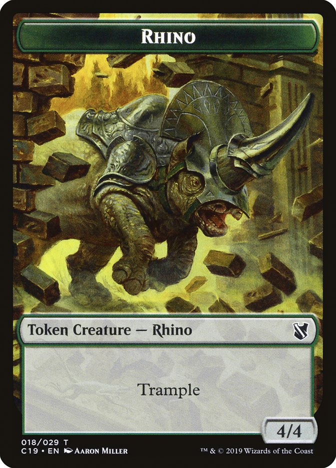 Rhino [Commander 2019 Tokens] | Good Games Adelaide SA