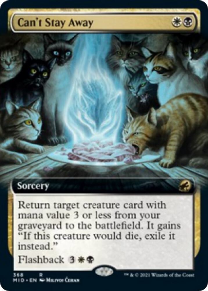 Cant Stay Away Extended Art 368 (Innistrad: Midnight Hunt)  | Good Games Adelaide SA