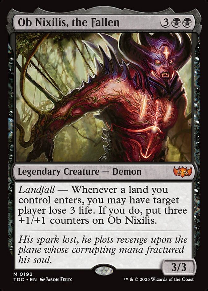 Ob Nixilis, the Fallen 192 (Commander: Tarkir: Dragonstorm)  | Good Games Adelaide SA