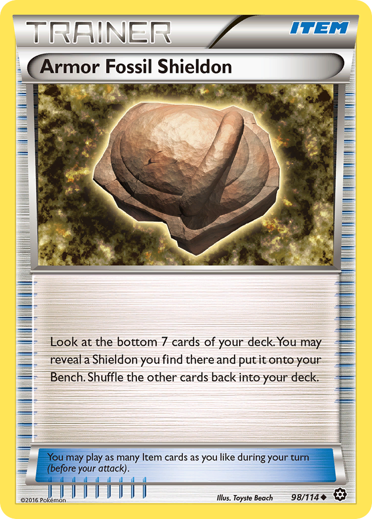 Armor Fossil Shieldon (98/114) [XY: Steam Siege] | Good Games Adelaide SA