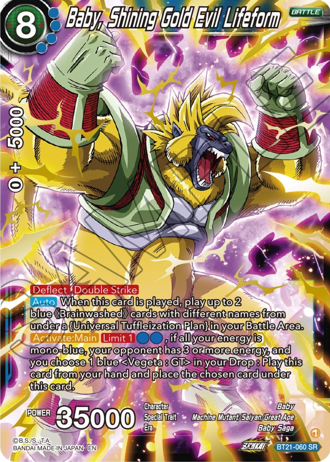 Baby, Shining Gold Evil Lifeform (BT21-060) [ZENKAI Series: Set 04] | Good Games Adelaide SA