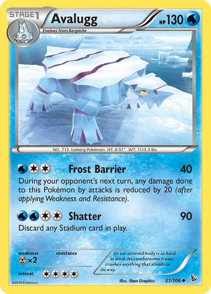 Avalugg 31/106 (XY - Flashfire)  | Good Games Adelaide SA