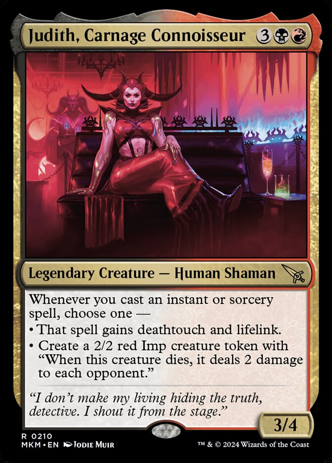 Judith, Carnage Connoisseur 210 (Murders at Karlov Manor)  - Foil | Good Games Adelaide SA