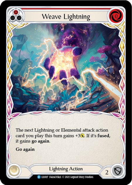 Weave Lightning (Red) [LXI017] (Tales of Aria Lexi Blitz Deck)  1st Edition Normal | Good Games Adelaide SA