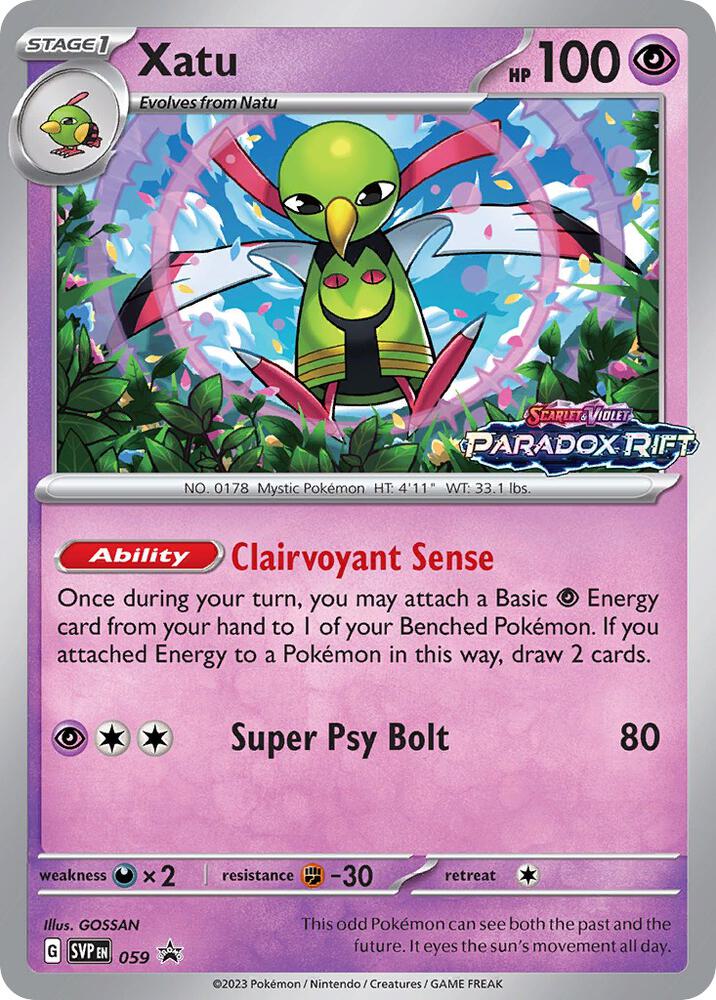 Xatu Prerelease 059 (SV: Scarlet & Violet Promo Cards)  - Holofoil | Good Games Adelaide SA