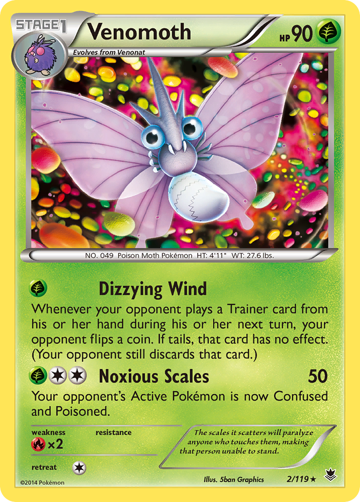 Venomoth (2/119) [XY: Phantom Forces] | Good Games Adelaide SA