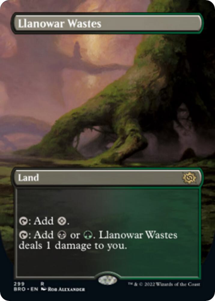 Llanowar Wastes Borderless 299 (The Brothers' War)  | Good Games Adelaide SA