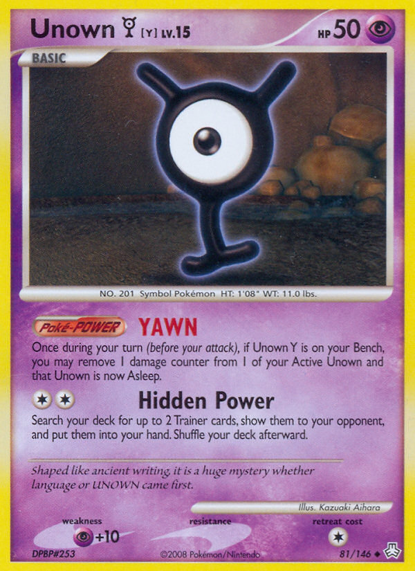 Unown Y (81/146) [Diamond & Pearl: Legends Awakened] | Good Games Adelaide SA
