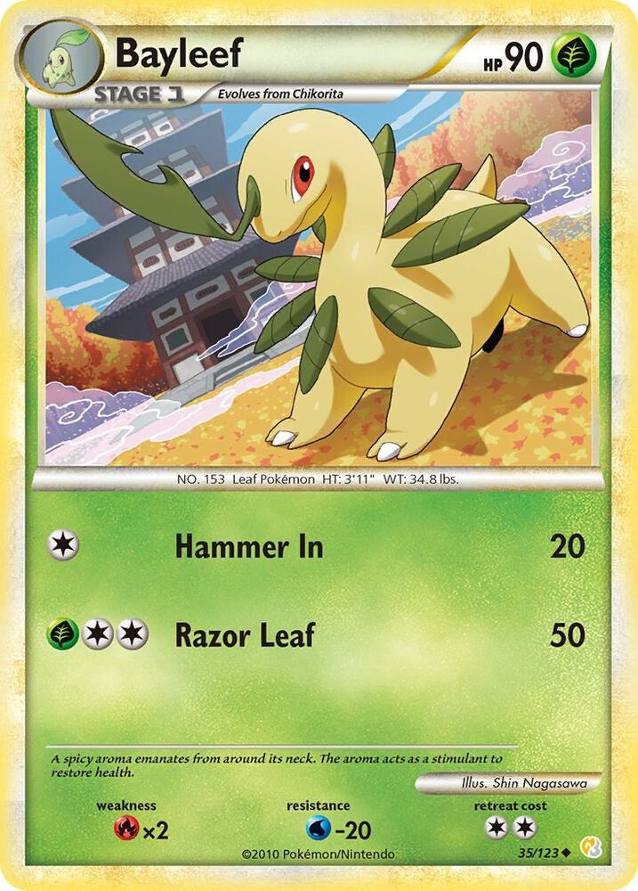 Bayleef 35/123 (HeartGold SoulSilver)  | Good Games Adelaide SA