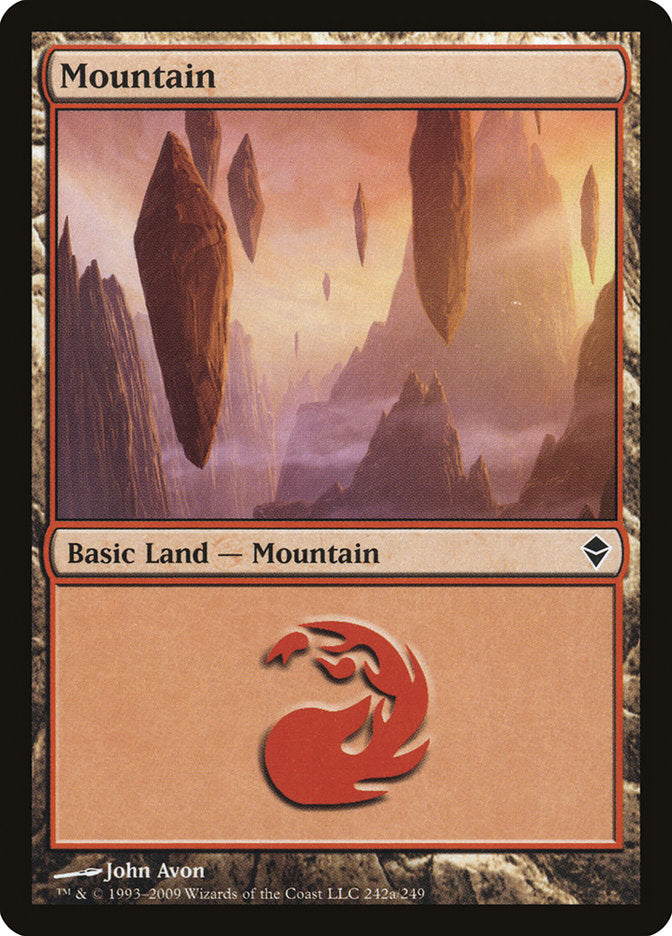 Mountain (242a) [Zendikar] | Good Games Adelaide SA