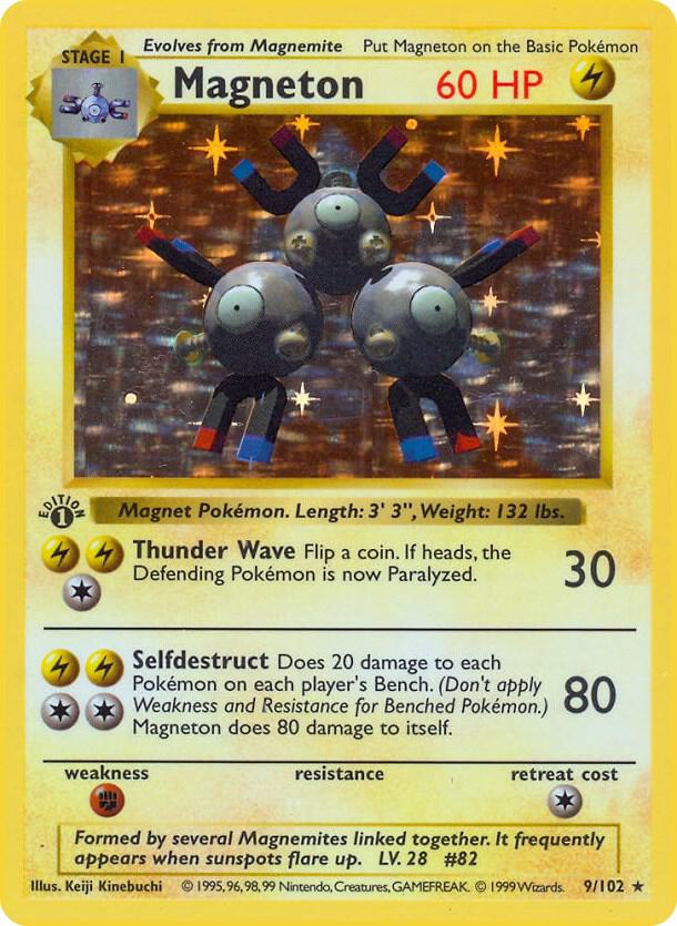 Magneton 009/102 (Base Set (Shadowless))  - 1st Edition Holofoil | Good Games Adelaide SA