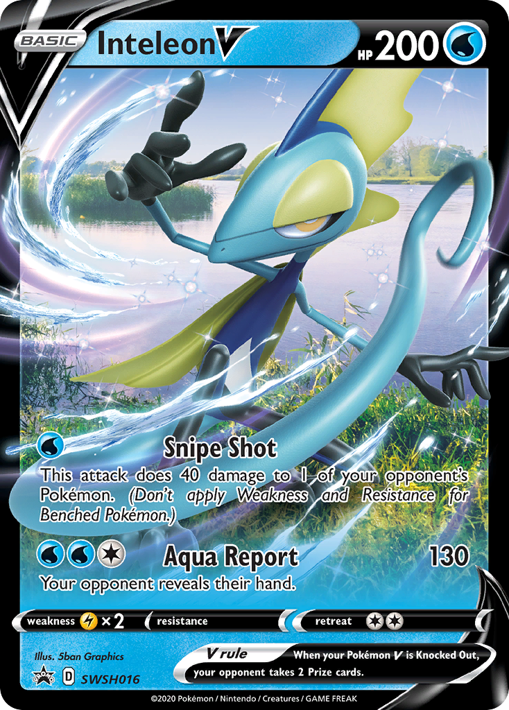 Inteleon V (SWSH016) (Jumbo Card) [Sword & Shield: Black Star Promos] | Good Games Adelaide SA