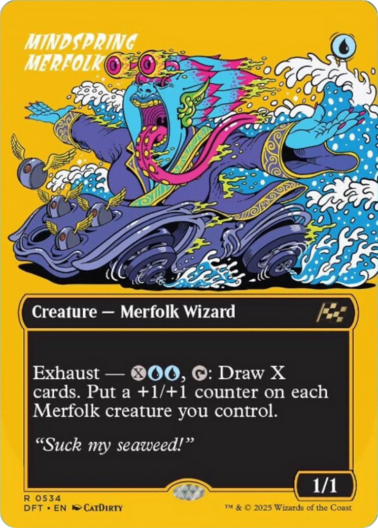 Mindspring Merfolk (Borderless) (First-Place Foil) [Aetherdrift] | Good Games Adelaide SA